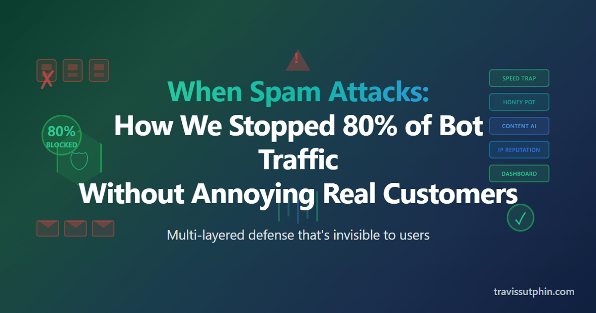 When Spam Attacks: How We Stopped 80% of Bot Traffic Without Annoying Real Customers