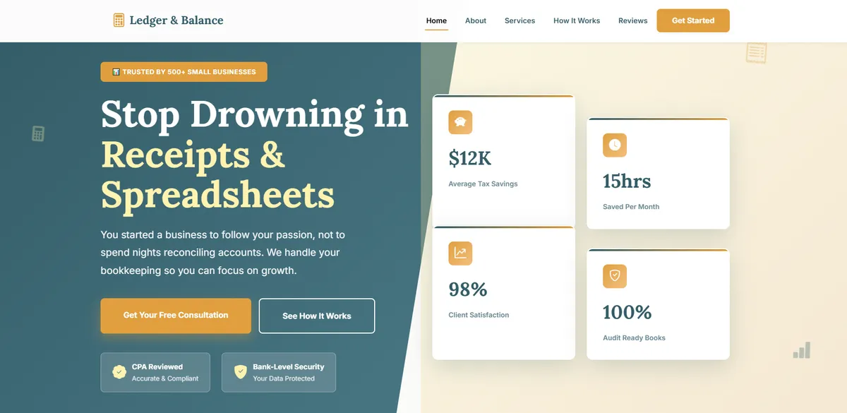 Ledger & Balance - Bookkeeping Preview